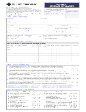 Saskatchewan Dependent Coverage Application