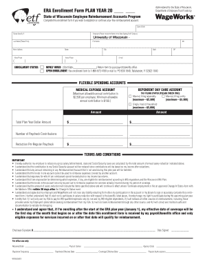 Wisconsin Employee Reimbursement Account Enrollment Form