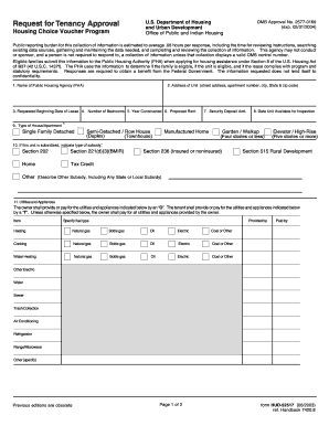 HUD-52517 Request for Tenancy Approval