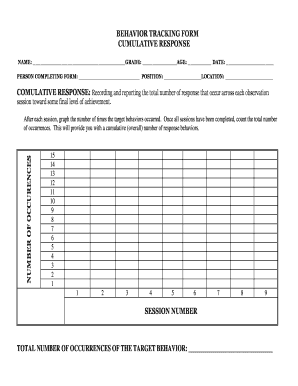 Behavior Tracking Form