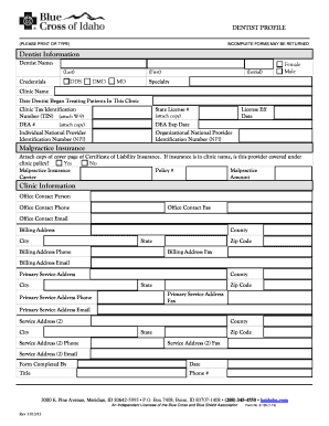 Dentist Profile Form