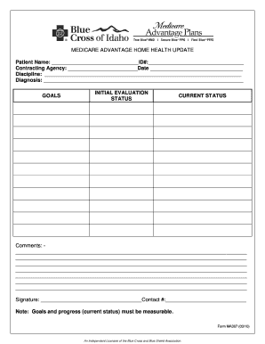 Medicare Advantage Home Health Update Form