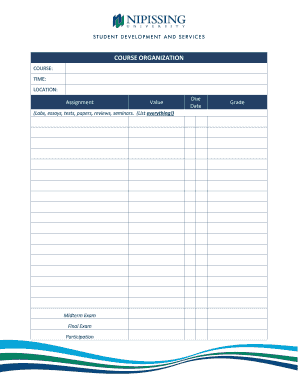 Academic Course Assignment Tracker