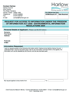 Freedom of Information Request Form