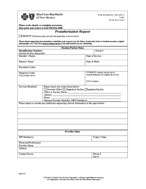 Preauthorization Request Form