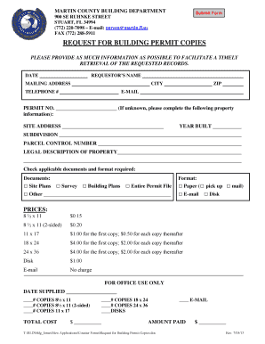 Request for Building Permit Copies