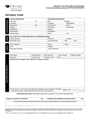 Prime Therapeutics Prescription Referral Form