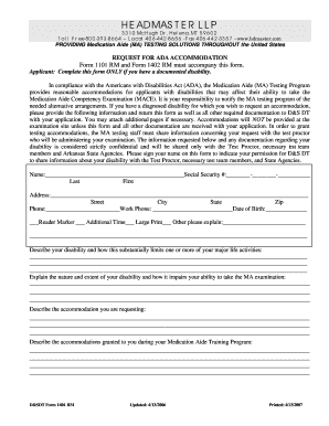 ADA Accommodation Request Form