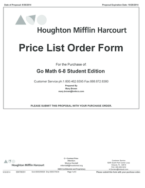 Go Math 6-8 Student Edition Order Form