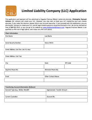 LLC Application Form