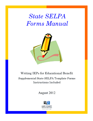 California IEP Forms Manual