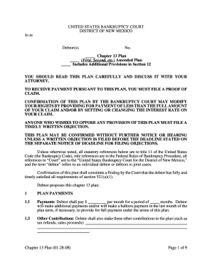 Chapter 13 Bankruptcy Plan