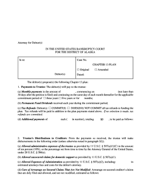 Chapter 13 Bankruptcy Plan