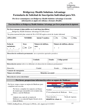 Formulario de Solicitud de Inscripción Individual para MA