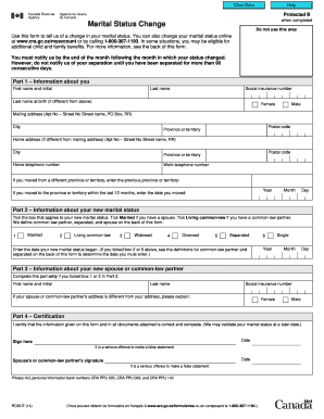 Marital Status Change Form