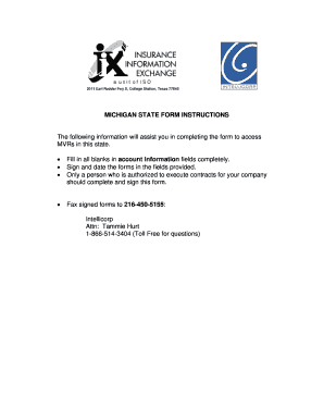 Michigan Motor Vehicle Records Access Form