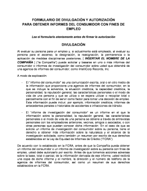 FORMULARIO DE DIVULGACIÓN Y AUTORIZACIÓN