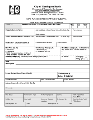 Building Permit Application