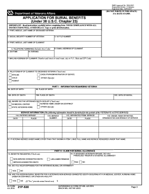 Application for Burial Benefits