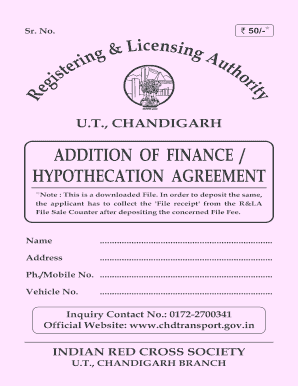 Finance Hypothecation Agreement