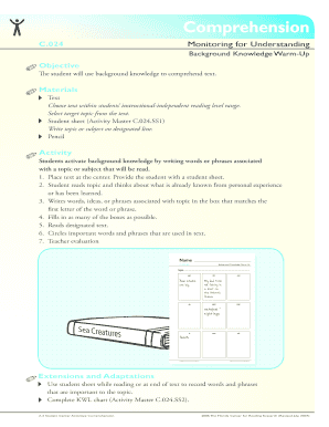 Background Knowledge Warm-Up Activity