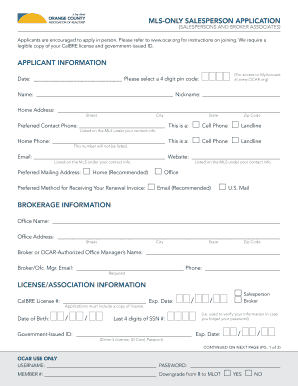 MLS-Only Salesperson Application