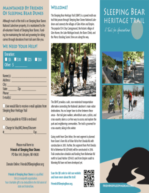 Sleeping Bear Heritage Trail Donation Form