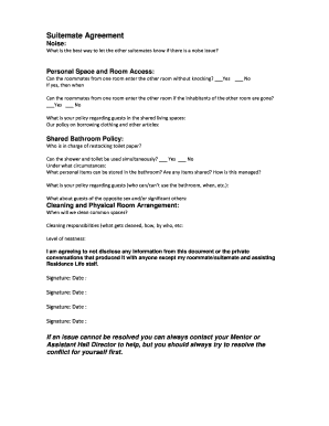 Suitemate Agreement