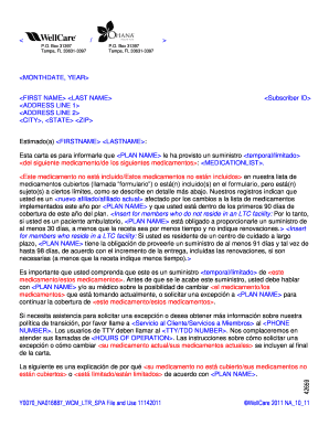 Aviso de cobertura de medicamentos