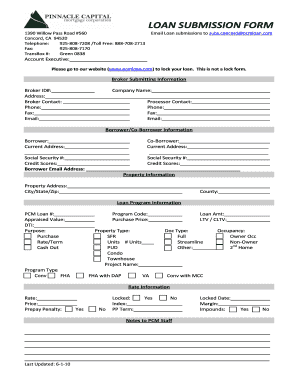 Loan Submission Form