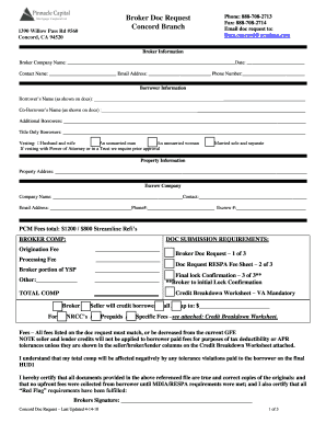 Broker Document Request Form