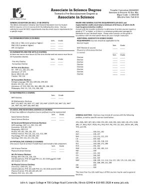 Associate in Science Degree Transfer Curriculum