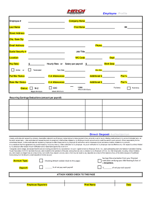 Employee Profile Form