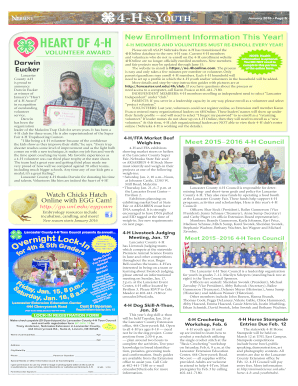 Nebraska 4-H Youth Enrollment Form