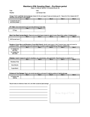 Blackberry IPM Scouting Sheet