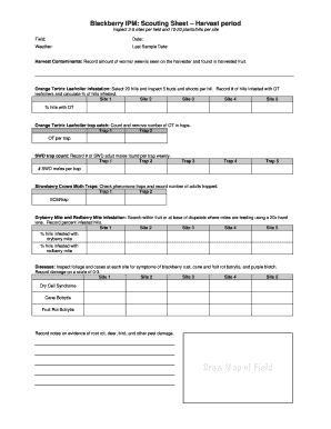Blackberry IPM Scouting Sheet