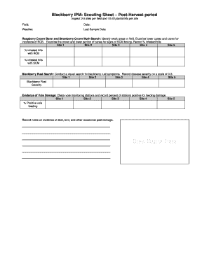 Blackberry IPM Scouting Sheet