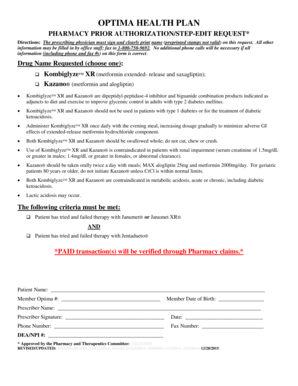 Pharmacy Prior Authorization Request