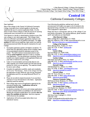California Community Colleges Faculty Application Form