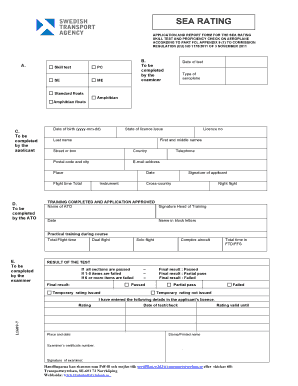EU Sea Rating Application and Report Form