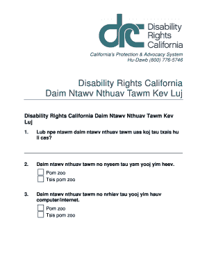 California Disability Rights Feedback Form