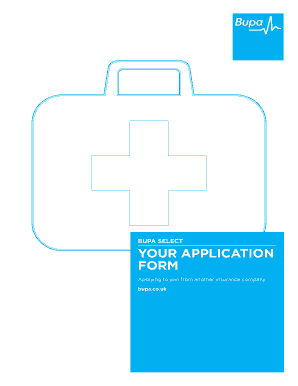 Bupa Select Application Form