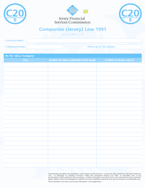 Jersey Annual Return Form