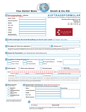 Auftragsformular
