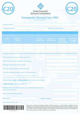 Jersey Annual Return Form C20