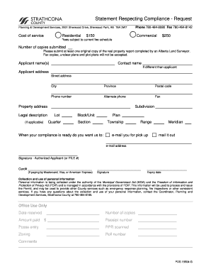 Statement Respecting Compliance Request