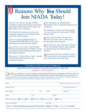 NIADA Membership Application Form