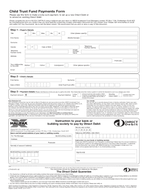Child Trust Fund Payment Form