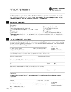 US Account Application Form