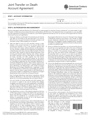 Joint Transfer on Death Account Agreement